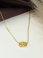 Load image into Gallery viewer, Zodiac Cancer Symbol Gold Pendant Necklace