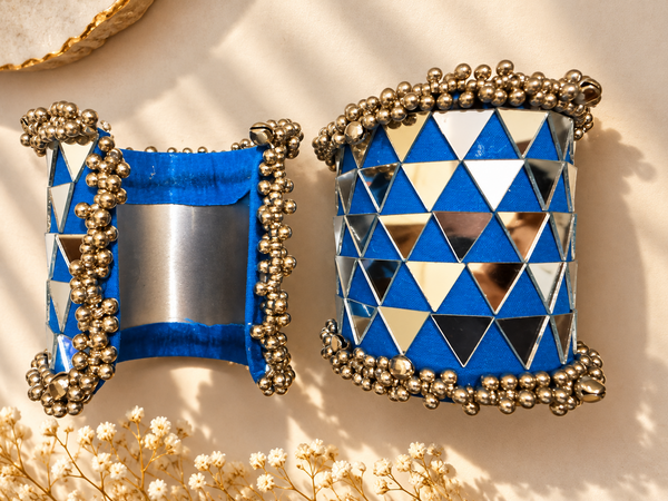 Royal Blue Triangle Mirror Cuff