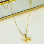 Load image into Gallery viewer, Crystal Charm Bow Pendant Necklace