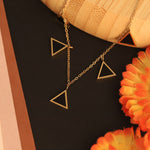 Load image into Gallery viewer, Black Triangle Charm Anti-Tarnish Necklace