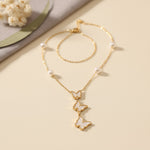 Load image into Gallery viewer, Butterfly Bliss Anti-Tarnish Pearl Necklace