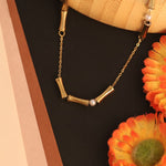 Load image into Gallery viewer, Golden Bamboo Pearl Anti-Tarnish Necklace