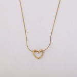 Load image into Gallery viewer, Golden Open Heart Pendant Necklace