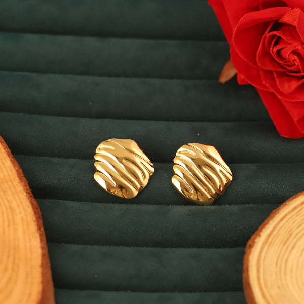 wave-texture-gold-stud-earrings-ser-186