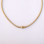 Load image into Gallery viewer, Golden Bow Heart Charm Snake Chain Choker – Premium Anti-Tarnish