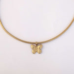 Load image into Gallery viewer, Gleaming Butterfly Charm Snake Chain Choker