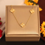 Load image into Gallery viewer, Golden Four-Leaf Clover Minimal Necklace