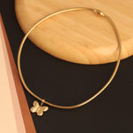 Load image into Gallery viewer, Gleaming Butterfly Charm Snake Chain Choker