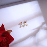 Load image into Gallery viewer, Celestial Shine Moon & Star Layered Necklace with Matching Earrings