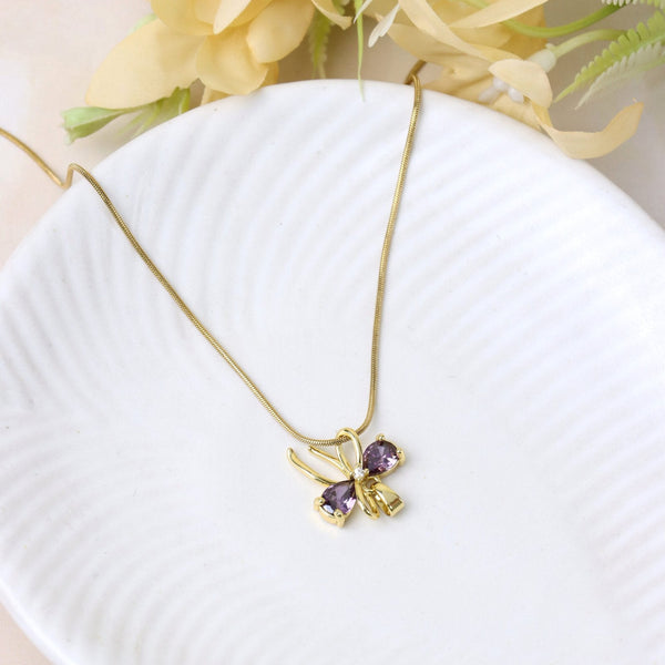 Purple Gemstone Necklace