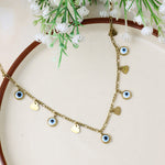 Load image into Gallery viewer, Evil Eye & Heart Charm Necklace