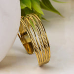 Load image into Gallery viewer, Multi-Strand Gold Cuff Bracelet