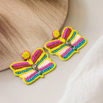 Load image into Gallery viewer, Beaded Butterfly Earrings
