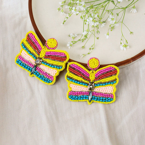 Beaded Butterfly Earrings
