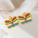 Load image into Gallery viewer, Beaded Butterfly Earrings