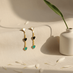 Load image into Gallery viewer, triple-heart-dangle-earrings-ser-222