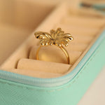 Load image into Gallery viewer, Golden Bloom Floral Statement Ring