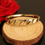 Load image into Gallery viewer, Golden Ripple Wave Bangle – Anti Tarnish Gold Plated