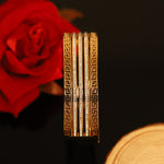 Load image into Gallery viewer, Greek Key Luxe CZ Bangle – Anti Tarnish Gold Plated