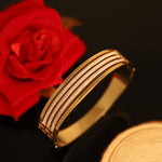 Load image into Gallery viewer, Triple Row CZ Elegance Bangle – Anti Tarnish Gold Plated