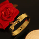 Load image into Gallery viewer, Black Teardrop Luxe Bangle – Anti Tarnish Gold Plated