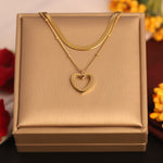 Load image into Gallery viewer, Golden Heart Dual Layer Necklace