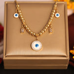 Load image into Gallery viewer, Royal Evil Eye Beaded Necklace