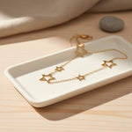 Load image into Gallery viewer, Golden Triple Star Charm Necklace