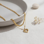 Load image into Gallery viewer, Golden Heart Dual Layer Necklace