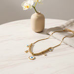 Load image into Gallery viewer, Royal Evil Eye Beaded Necklace