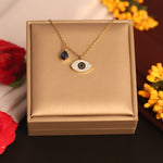 Load image into Gallery viewer, Blue Evil Eye Dual Pendant Necklace