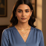 Load image into Gallery viewer, Golden Heart Dual Layer Necklace