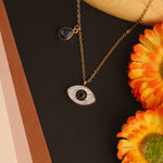 Load image into Gallery viewer, Blue Evil Eye Dual Pendant Necklace