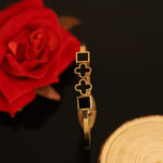 Load image into Gallery viewer, Black Clover Charm Bangle – Anti Tarnish Gold Plated