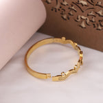Load image into Gallery viewer, Evil Eye Wave Charm Bangle – Anti Tarnish Gold Plated