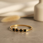 Load image into Gallery viewer, Black Clover Charm Bangle – Anti Tarnish Gold Plated
