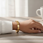 Load image into Gallery viewer, Celestial Sunburst CZ Bangle – Anti Tarnish Gold Plated