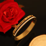 Load image into Gallery viewer, Roman Numeral Luxe Bangle – Premium Anti-Tarnish Gold Bracelet
