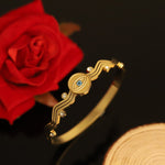 Load image into Gallery viewer, Premium Evil Eye Protection Bangle – Anti Tarnish Gold Plated