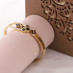 Load image into Gallery viewer, Louis Vuitton Black Clover Luxe Charm Bangle – Premium Anti-Tarnish