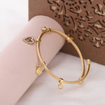 Load image into Gallery viewer, Golden Charm Cable Bracelet – Anti Tarnish Heart