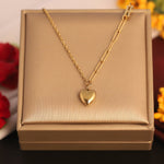 Load image into Gallery viewer, Dual-Link Puffy Heart Pendant Necklace – Anti Tarnish