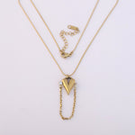 Load image into Gallery viewer, Golden Droplet Heart Pendant Necklace – Anti-Tarnish