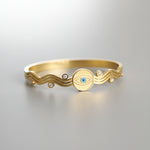 Load image into Gallery viewer, Premium Evil Eye Protection Bangle – Anti Tarnish Gold Plated