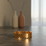 Load image into Gallery viewer, Designer Interlock Pattern Gold Bangle – Anti Tarnish Finish