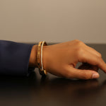 Load image into Gallery viewer, Roman Numeral Luxe Bangle – Premium Anti-Tarnish Gold Bracelet
