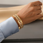 Load image into Gallery viewer, Twisted Infinity Diamond-Cut Bangle – Premium Anti-Tarnish