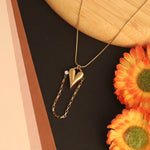 Load image into Gallery viewer, Golden Droplet Heart Pendant Necklace – Anti-Tarnish