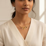 Load image into Gallery viewer, Elegant Bow Charm Necklace with Pearl & Crystal Drops