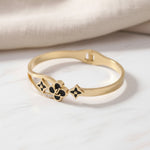 Load image into Gallery viewer, Louis Vuitton Black Clover Luxe Charm Bangle – Premium Anti-Tarnish